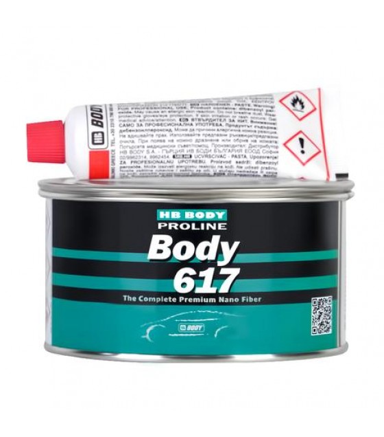 Шпатлевка HB BODY PROLINE 617 Nano Fiber Polyester Filler 1.8 кг